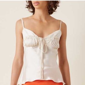 Ciao Lucia Gianna Silk Top Ivory